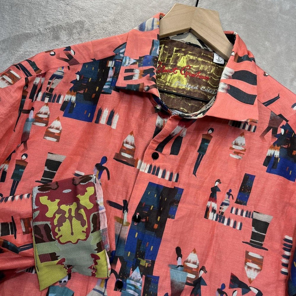 Robert Graham Mens L Yosemite Valley Limited Edition Shirt Linen Blend 304/363